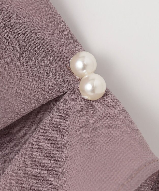 ANY SIS S 【洗える】フラワー刺繍パーツ ワンピース スモーキーピンク