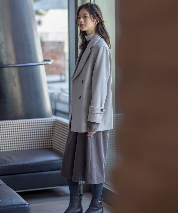 J.PRESS LADIES L 【洗える】Pe/Vis サイロチェック ブラウス ネイビー系3