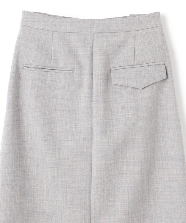 BEIGE， FERSEN / フロントボタンIラインスカート L.Gray