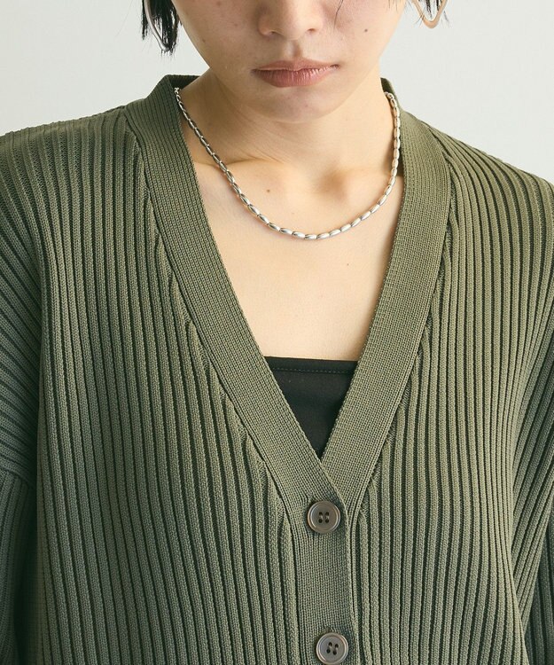 Green Parks ａ．ニットドッキングワンピース Khaki