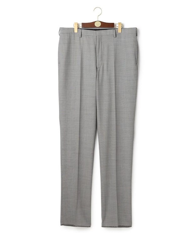 J.PRESS MEN 【KING SIZE】【洗える / 高通気性 / ストレッチ性 / 防シワ】バーズアイスラックス / ノータック ライトグレー系