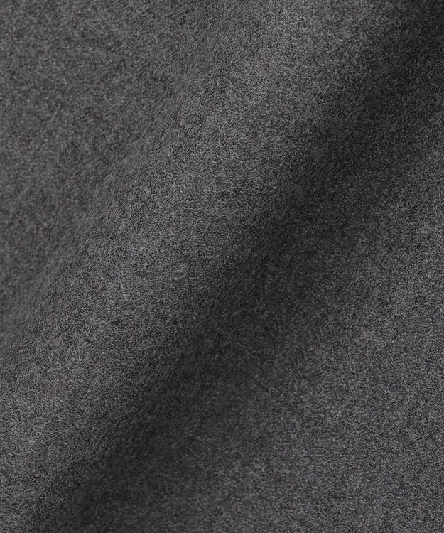 自由区 ウールジョーゼットシャツ ワンピース TOPグレー