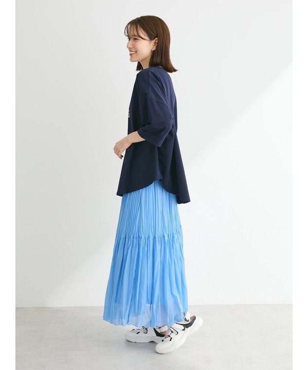 Green Parks インド綿 BIGサイズブロックロゴ半袖プルオーバー Navy