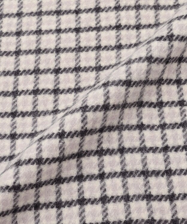 自由区 カシミヤ紡毛ガンクラブチェック ストール モノトーン系