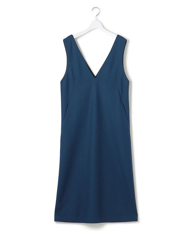 23区 L ウールミルドジャージー ジャンパースカート ダルブルー系