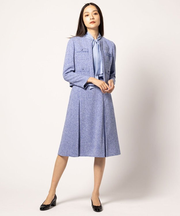 TOCCA 【洗える】MIST TWEED ジャケット ブルー系5