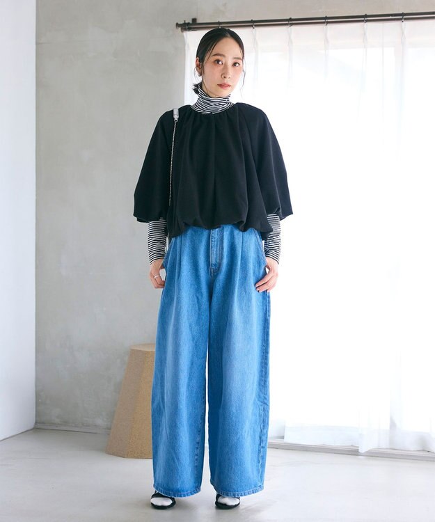 #Newans 【セレモニーにも/洗濯機可】バルーンヘムライトブルゾン​ ブラック