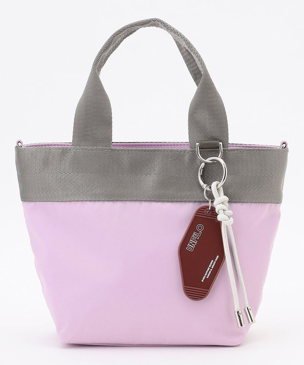 UNFILO ナイロン ミニトートバッグ ピンク