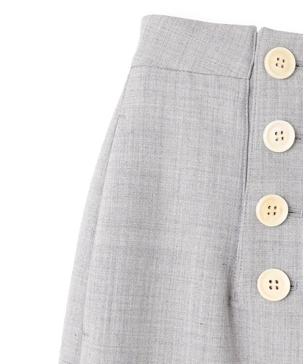 BEIGE， FERSEN / フロントボタンIラインスカート L.Gray