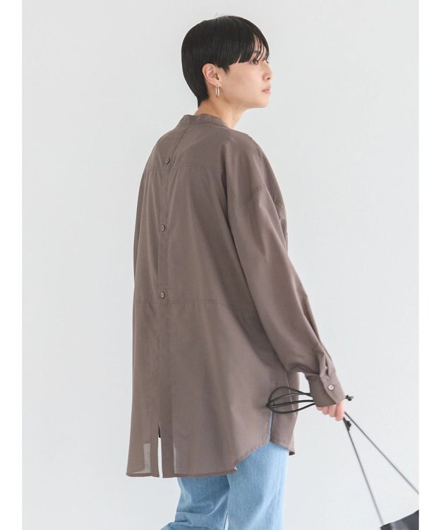 AMERICAN HOLIC イージーケア＋接触冷感　Ｗポケットシャツチュニック Brown