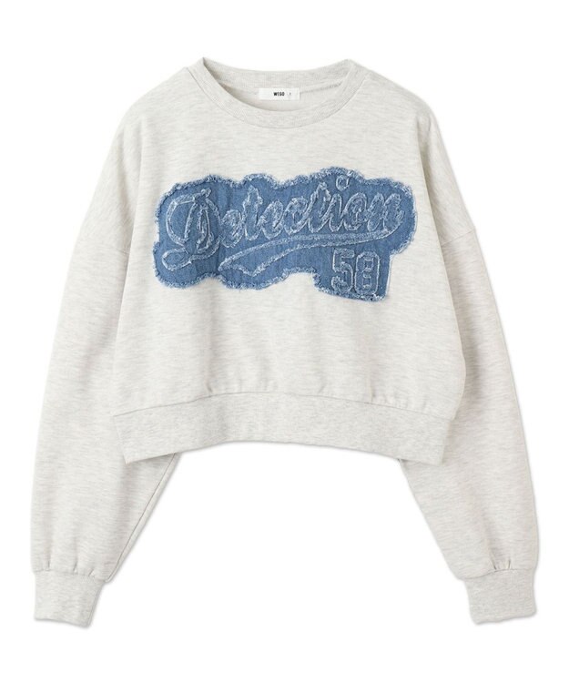 WEGO デニムワッペンプルオーバー 杢グレー