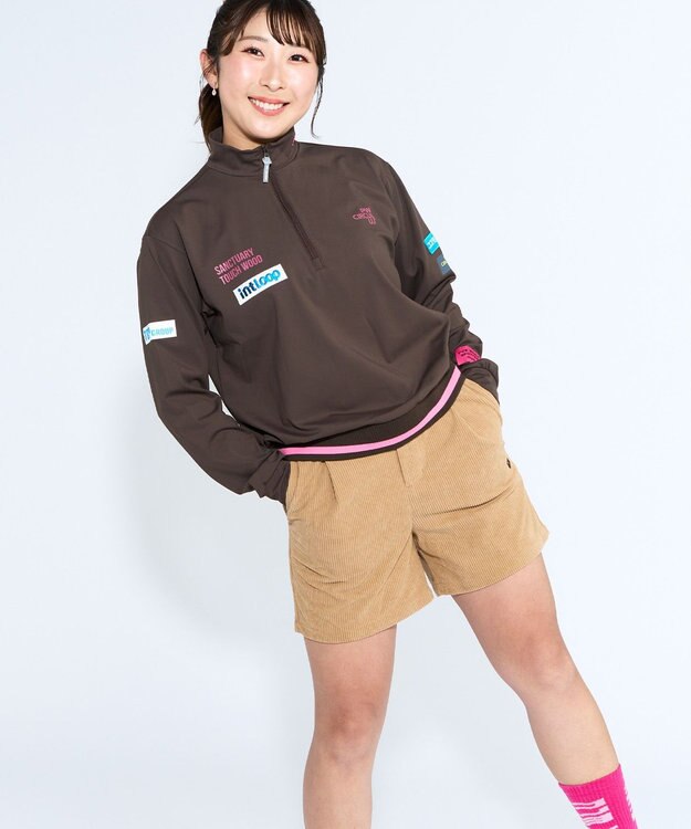 PW CIRCULUS 【手洗い洗濯可 / NEWシーズン素材 / ストレッチ】【WOMEN】コーデュロイショーツ ゴルフウェア レディース ベージュ系