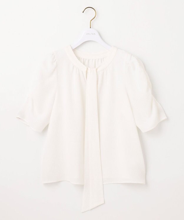 ANY SIS S 【低身長企画】2WAYボウタイ ブラウス アイボリー