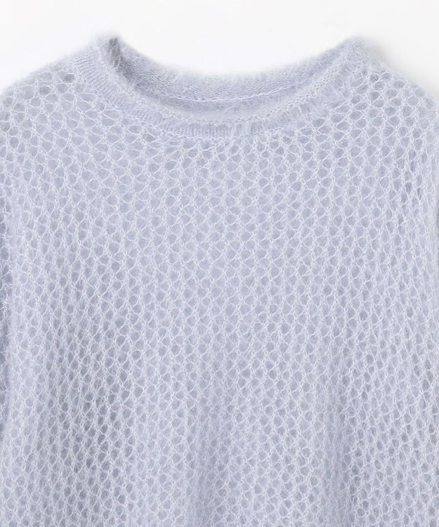 ANY レーシーネットニット ライトブルー