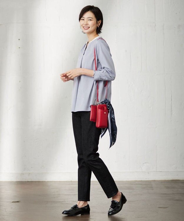 J.PRESS LADIES 【セットアイテム】 エコバッグ付き スマホ ポシェット レッド系