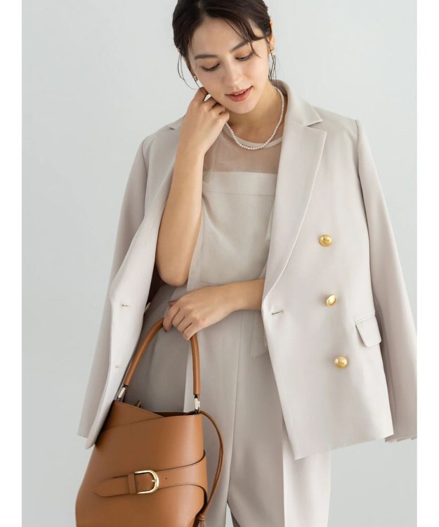 Te chichi 【セレモニーアイテム】テーラードWブレストジャケット（セットアップ可） ベージュ