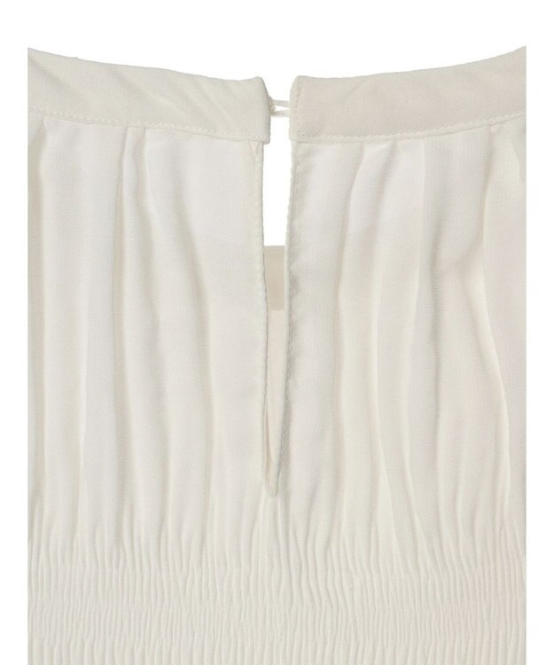 Green Parks マジョリカプリーツブラウス Off White