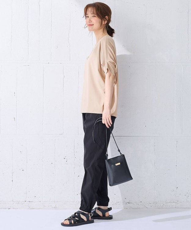 ANY L ゆるシルエットドルマンプルオーバー サンドベージュ