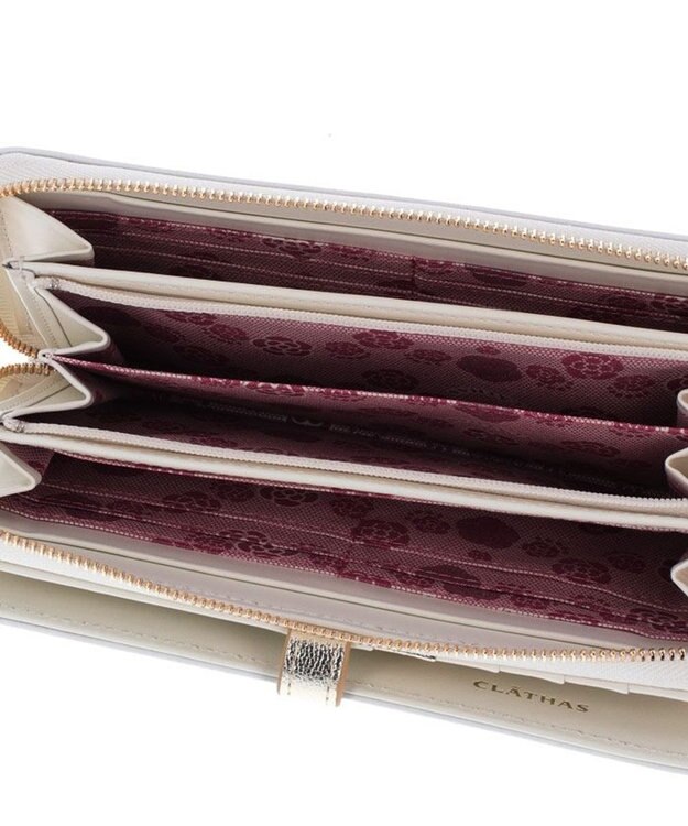CLATHAS ブラン ラウンドファスナー長財布 ホワイト