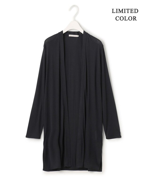 ICB 【WEB限定カラーあり・接触冷感・UVカット】PINION ロングカーディガン ブラック系［WEB限定］