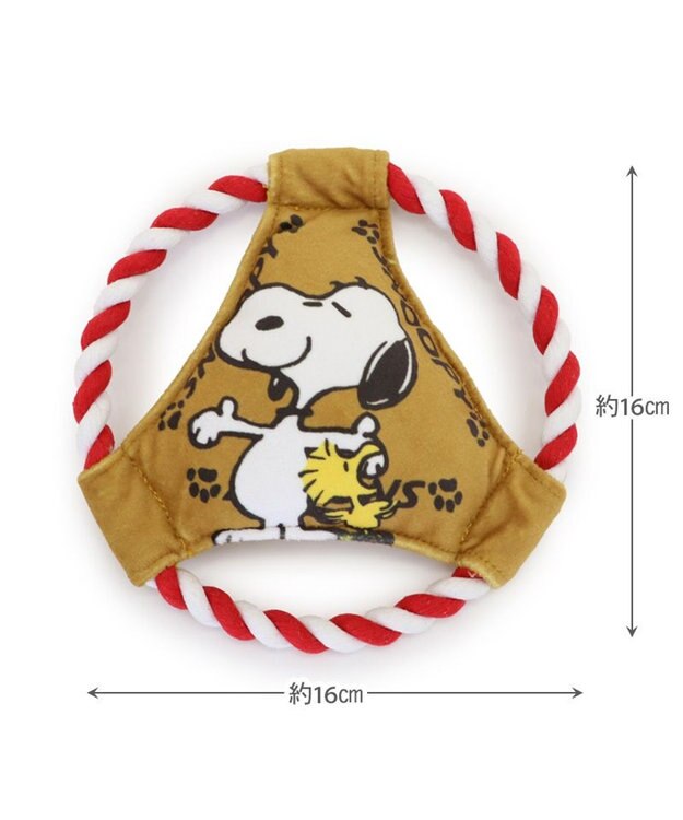 PET PARADISE スヌーピー ロープフリスビー トイ レッド