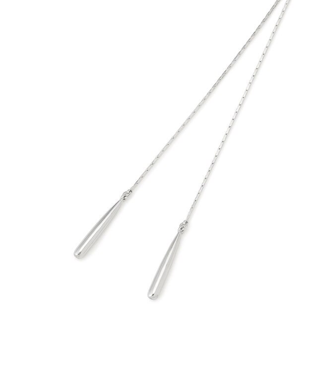 23区 ドロップメタル ラリエット ネックレス シルバー系