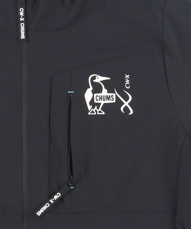 CW-X 【MEN】 CW-X 【CHUMS (チャムス)コラボ】 メンズトップス ジャケット はっ水(本体) フードつき(ドローコードで調整可能) 長袖 UVカット率90％以上（本体） メンズ LNO530 /ワコール ダークブラック