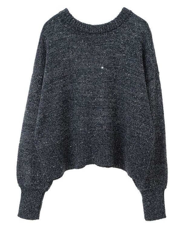 Green Parks ２ｗａｙ　スパンコールニットプルオーバー Navy