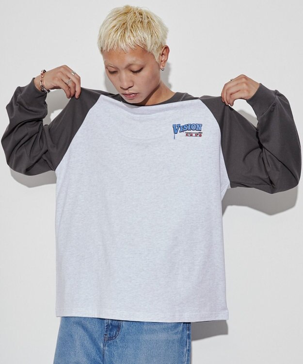 WEGO VISIONジャンクフードラグランLST ライトグレー