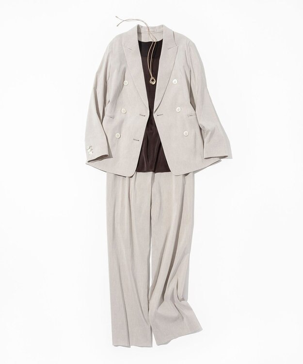 23区 【Oggi5月号掲載】ミスティサテン タンクトップ ダークブラウン系