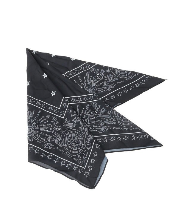 AMERICAN HOLIC シルキーバンダナ柄スカーフ Blue