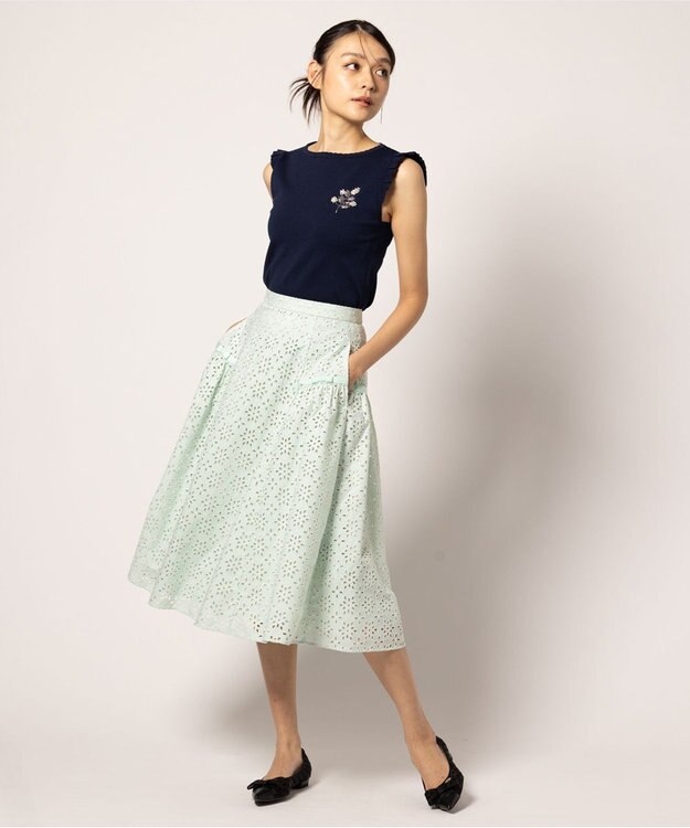 TOCCA 【洗える・消臭】FLOWER STORM スカート ミント系