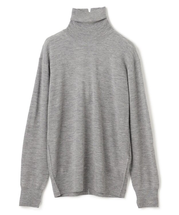 BEIGE， 【洗える】RICARD / カシミヤタートルニット Md Gray