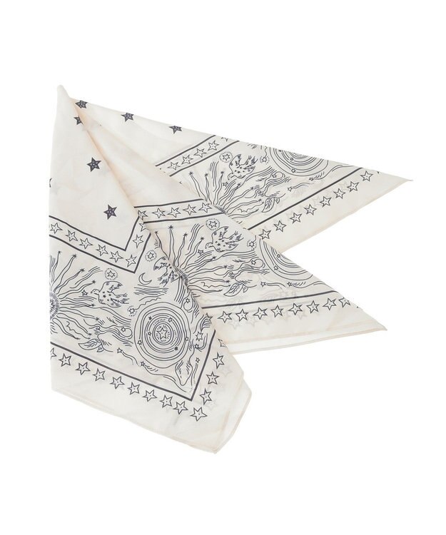 AMERICAN HOLIC シルキーバンダナ柄スカーフ Blue