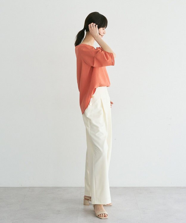 YECCA VECCA ハシゴレースタックスリーブブラウス Orange