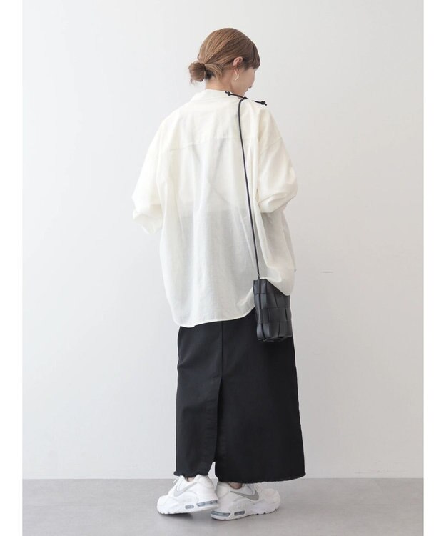 AMERICAN HOLIC 接触冷感＋速乾　強撚シアーボイルＢＩＧシャツ Off White
