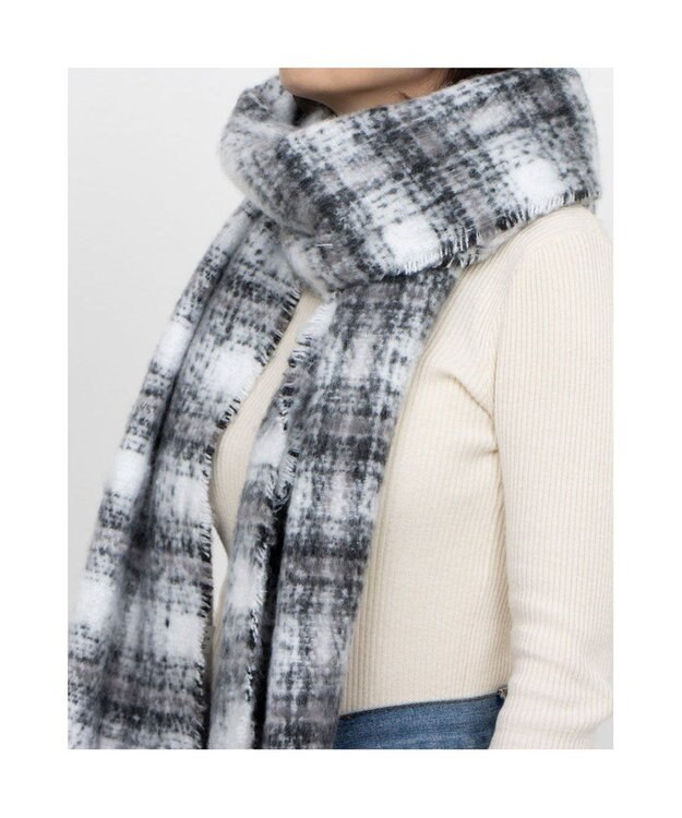 UNBILLION カシュネ cache nez / ブークレオンブレーチェックストール GY