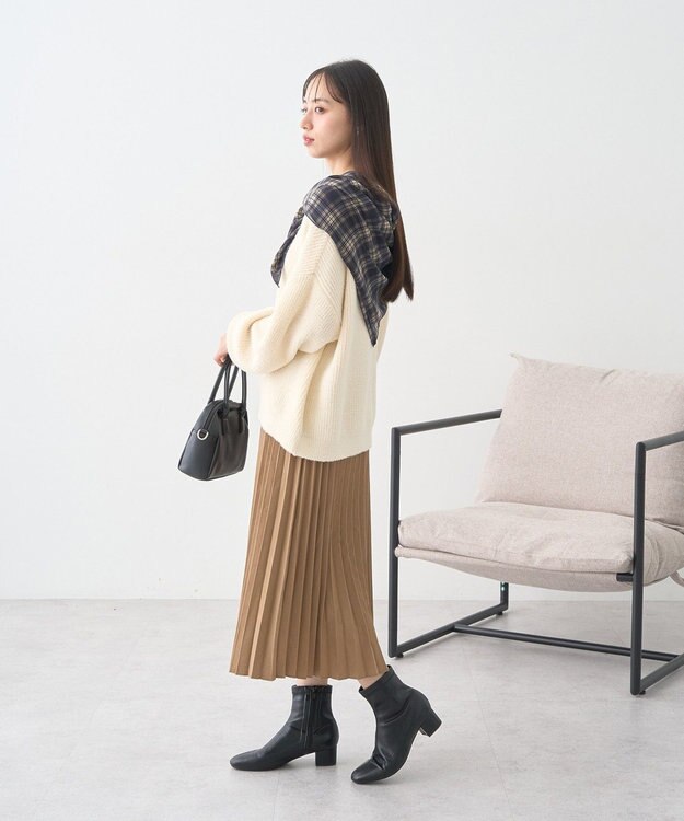 earth music&ecology プリーツミディスカート Beige