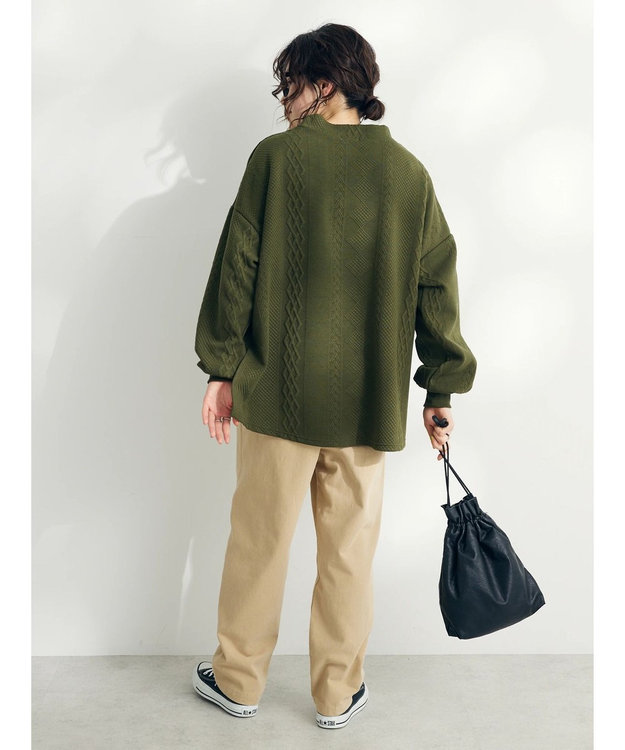 CRAFT STANDARD BOUTIQUE JQカットボリュームスリーブMOCプルオーバー1 Khaki