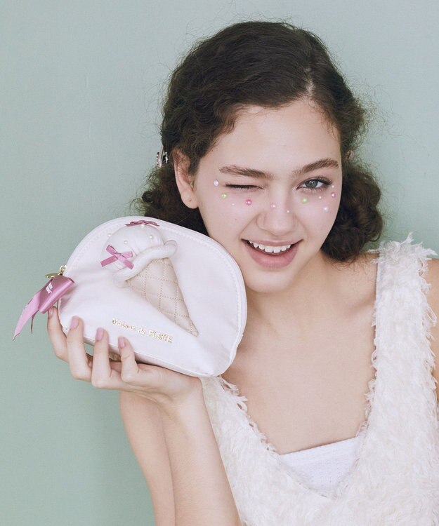 Maison de FLEUR サーティワン　ラウンドポーチ Ivory