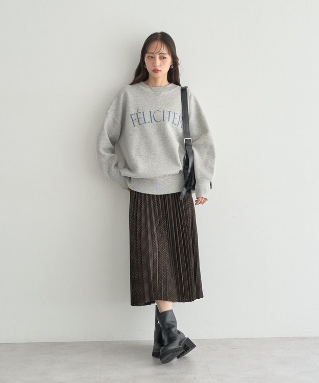 earth music&ecology プリーツミディスカート Beige