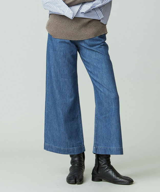 J.PRESS YORK STREET 【WOMEN】ソフトデニムパンツ ダルブルー系