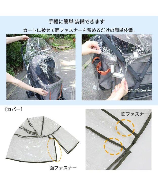 PET PARADISE ペットパラダイス ペットカート用 レインカバー -