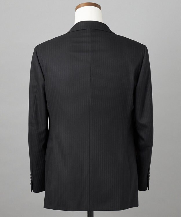 GOTAIRIKU 横に伸びる【TasmaniaWool/タマニアウール】ストレッチ スーツ（ブラックストライプ） ブラック系1