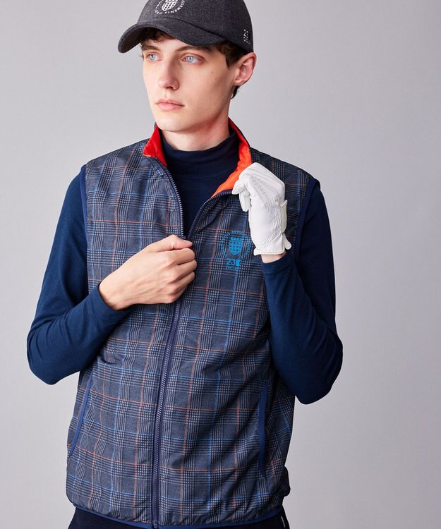 23区GOLF 【MEN】【ストレッチ/撥水】マルチウェイ ブルゾン＆リバーシブルベスト キャメル系