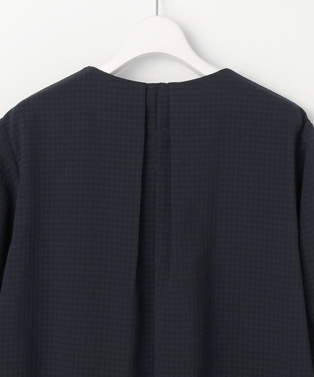 J.PRESS LADIES S シアーブロックチェック カットソー ネイビー系