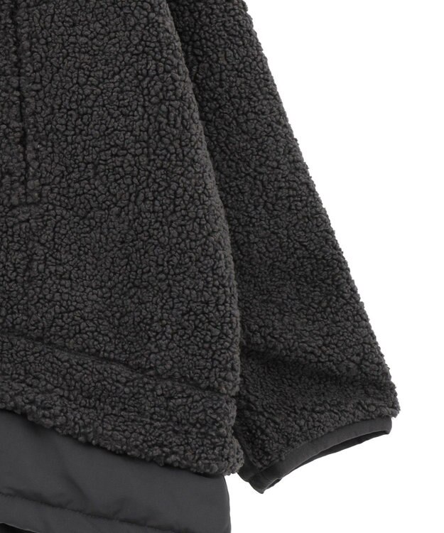 Green Parks 異素材コンビスタンドボアブルゾン Charcoal Gray