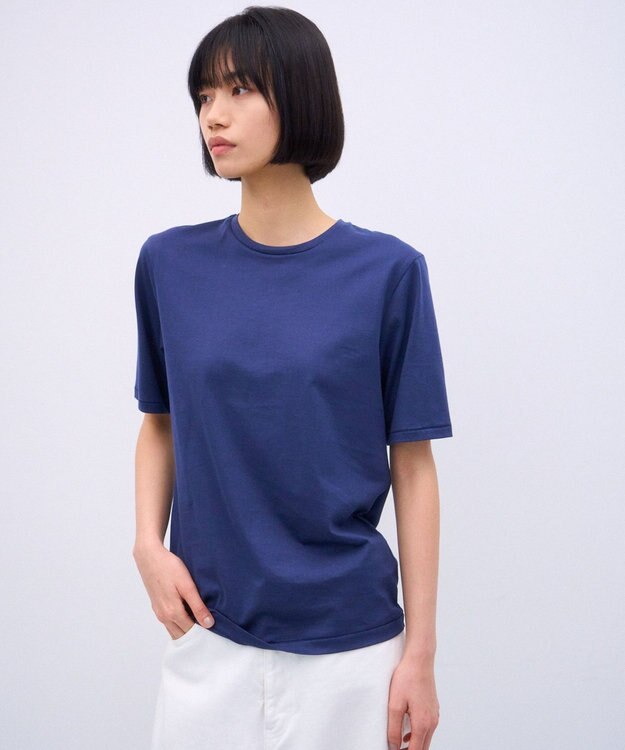 ATON SUVIN 60/2 | パーフェクトフィットTシャツ BLUE
