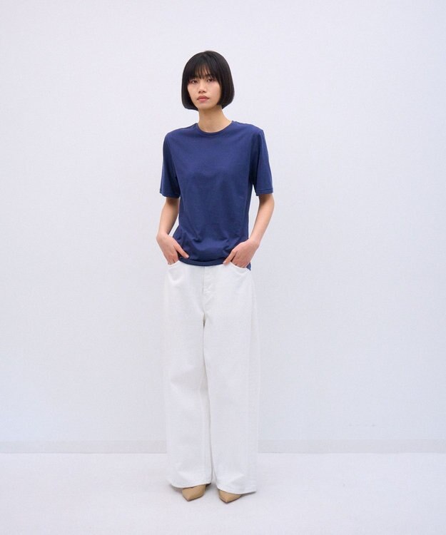 ATON SUVIN 60/2 | パーフェクトフィットTシャツ BLUE