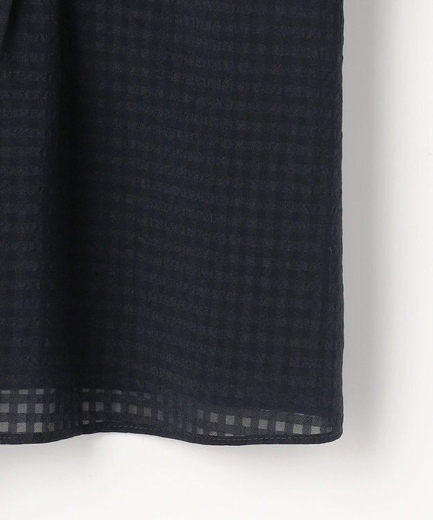 J.PRESS LADIES S シアーブロックチェック カットソー ネイビー系